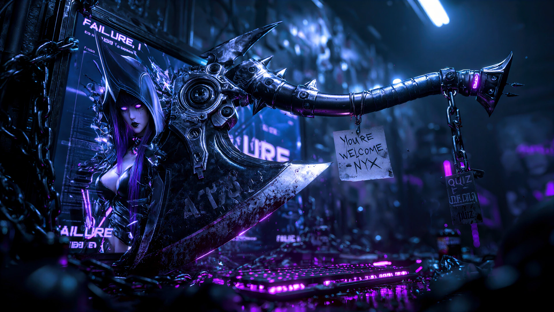 Nyx's axe crossing the first Undercity terminal